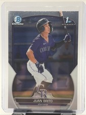 2023 Bowman Chrome 1st Prospect Juan Brito #BCP-77 Rockies Baseball Card