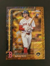 2025 Topps Gilded Collection Marcelo Mayer /75 Gold Wave Rookie Card Red Sox