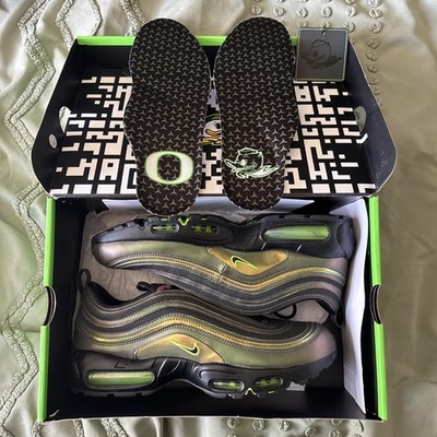Nike Air Max 95/97 Ducks Of A Feather Storm Size 12 University Of Oregon Green