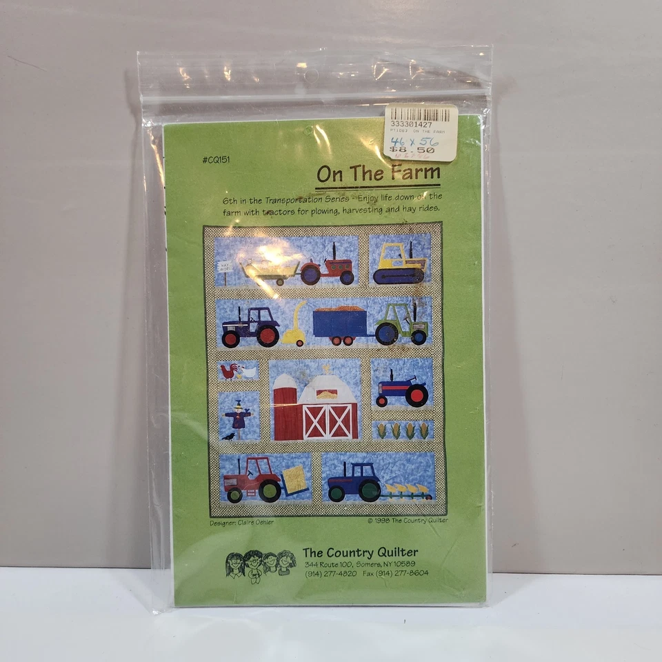 On the Farm Quilt Pattern CQ151 Tractors Barn Kids Hay Ride Country Quilter - Image 4 of 4