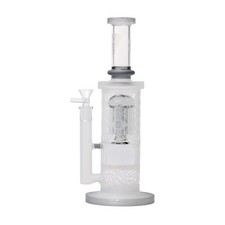 Human Grade Sacred Straight Sandblasted Glass Water Pipe