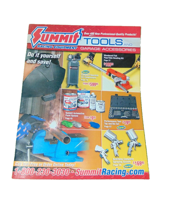 #ad Summit Racing Equipment Tools amp; Garage Accessories April 2009 Catalog $11.40