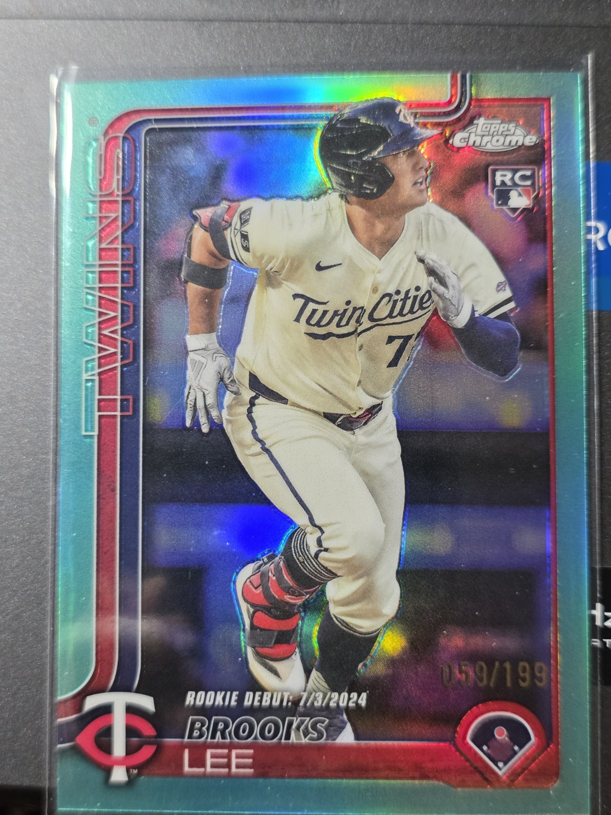 2025 Topps Chrome - Brooks Lee #234 Aqua Refractor /199 (RC)