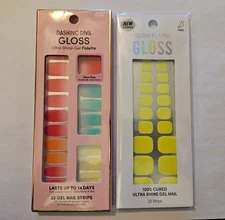 Dashing Diva Gloss Ultra Shine Gel Nail Strips, Mani/Pedi Sets, Lot Of 7 Rainbow