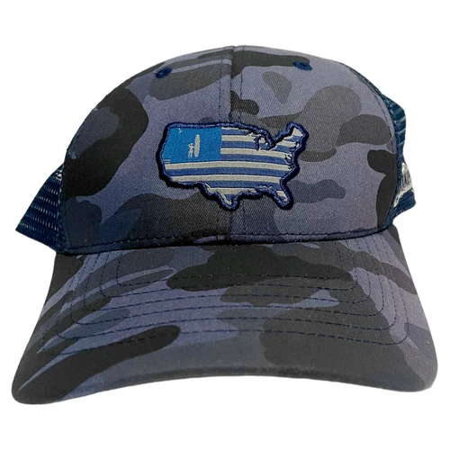 Johnnie-O Blue Camouflage  Trucker Mesh Back Snapback Cap