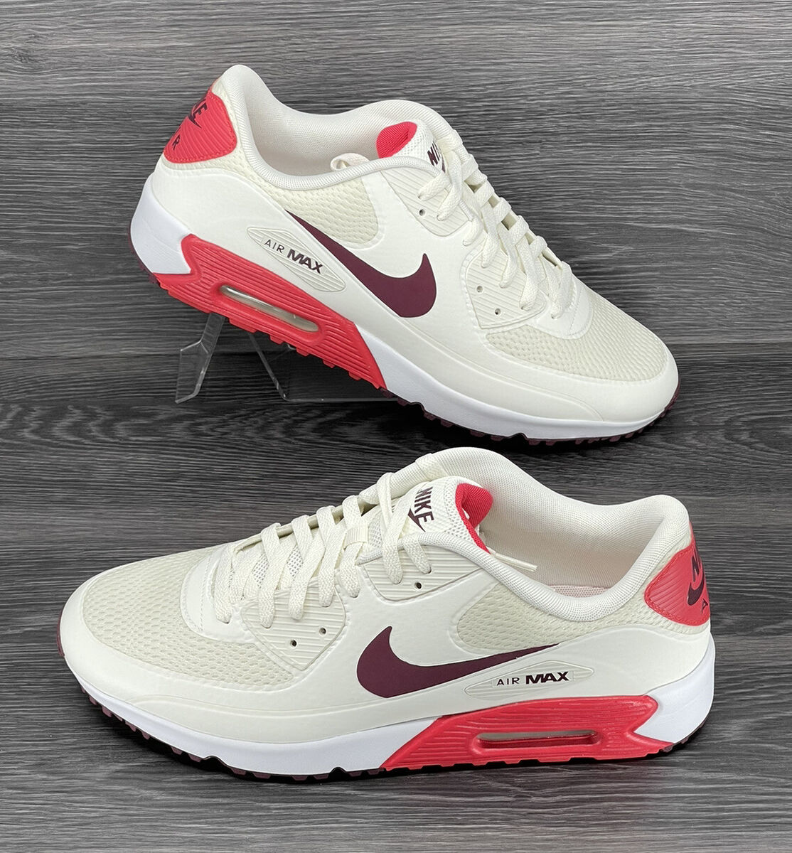 Nike Air Max 90 Golf, Sail/Fusion Red/Dark Beetroot | Size Nike Air Max 90 Golf, Sail/Fusion Red/Dark Beetroot | Size