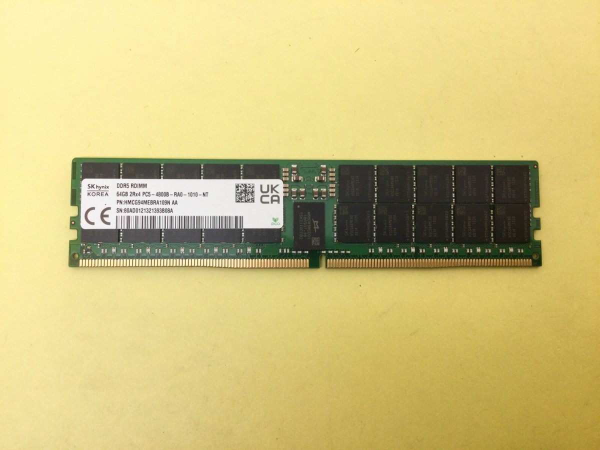 SK HYNIX 64GB(1X64GB) 2RX4 PC5-4800B DDR5 RDIMM SERVER MEMORY