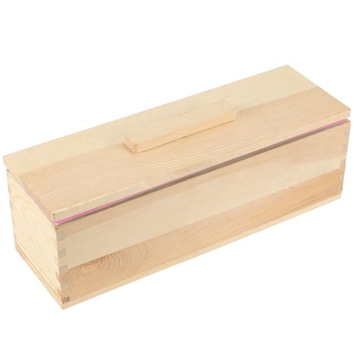 Confezione 3 Stampo Sapone 42oz Rettangolare Flessibile Silicone con Scatola Legno - Foto 3 di 6