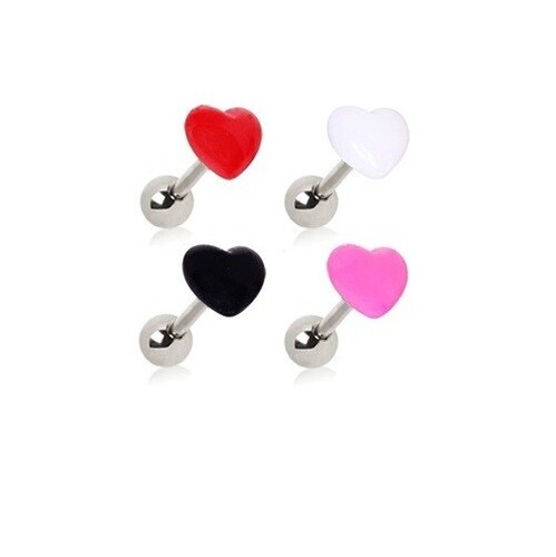 Cartilage Upper Ear Stud - Tragus Labret - Helix Top Ear Bar -Star Heart Earring - Picture 31 of 41