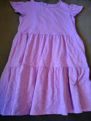 Girls' Tiered Knit Dress - Cat & Jack Purple L 10/12