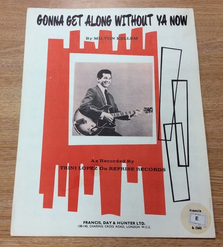 Vintage Sheet Music - Gonna Get Along Without Ya Now By Trini Lopez