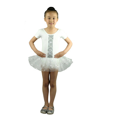Ballettkleid Mädchen elfenbeinfarben Tanz Tutu Kleid 2 3 4 5 6 7 Jahre