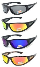 Polarized Sunglasses Wrap Around Sport Biker Motor-cycle Fishing Mirror Lens