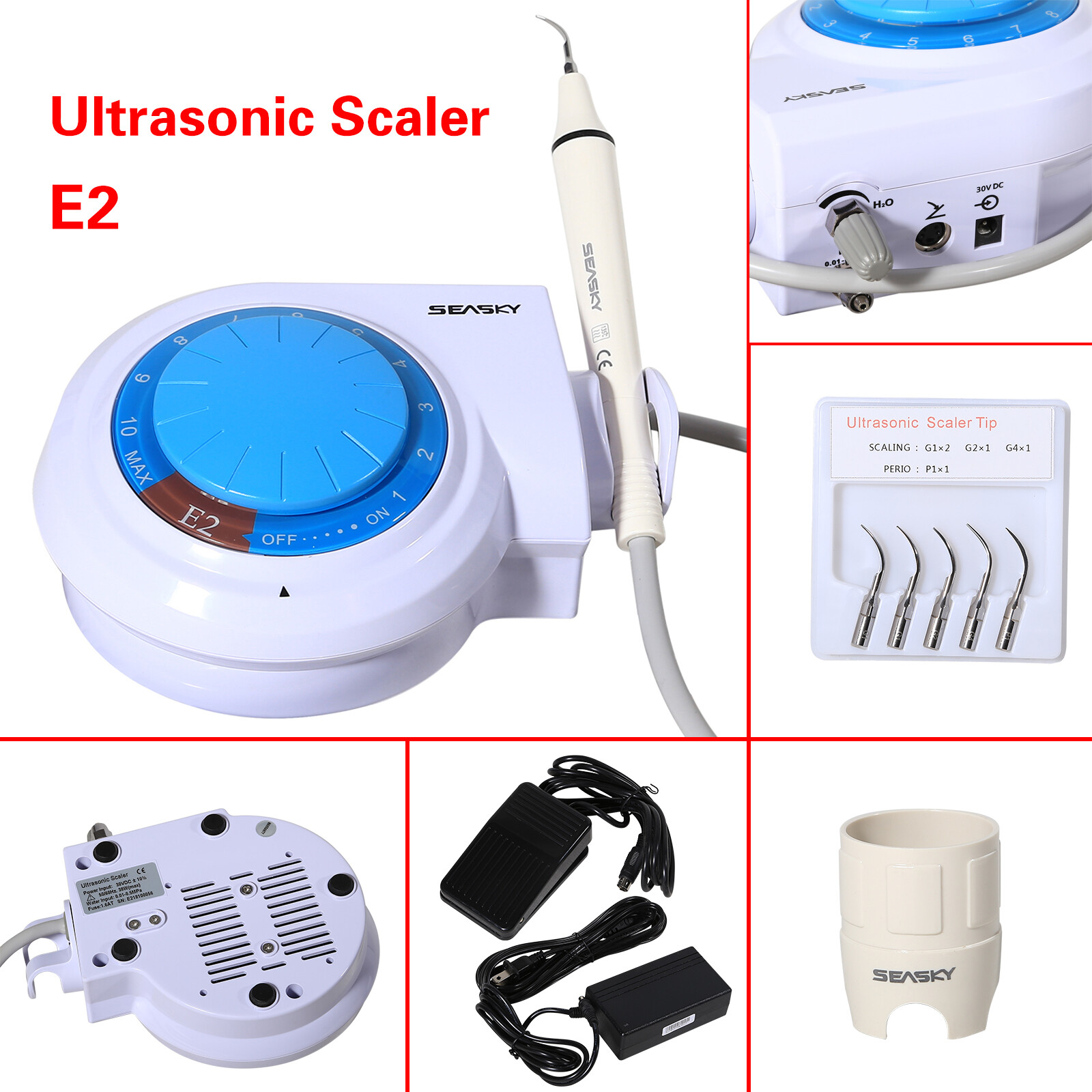 5X fit Cavitron Dental Ultrasonic Piezo Scaler w/ Handpiece 5*Tips fit