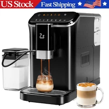 Fully Automatic Espresso Machine ,Coffee Maker Machine w/ Milk Frother ,Grinder