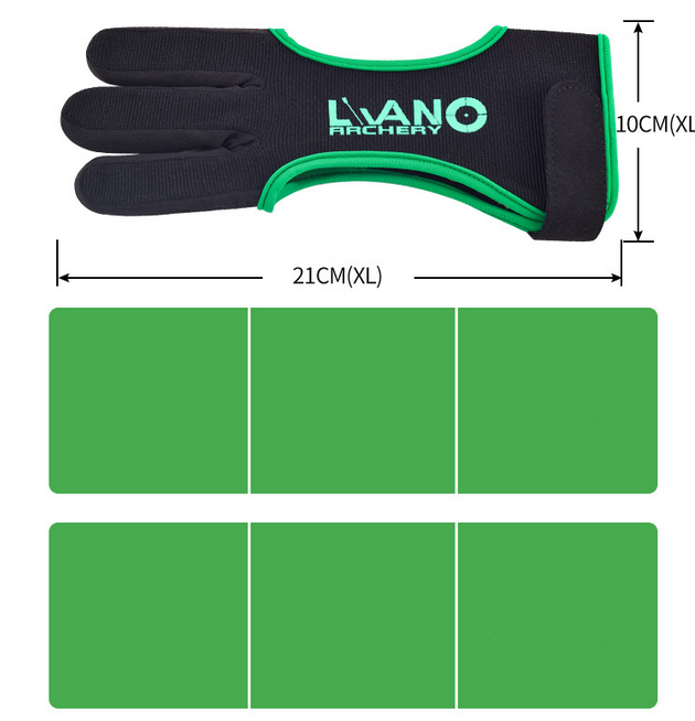 Pro Archery 3 Finger Glove Protector Gear Compound Bow Shooting Heavy