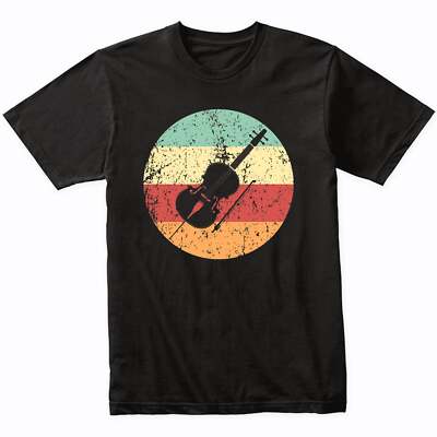Cello Silhouette Retro Music Musician Musical Instrument T-Shirt - Retro Colors