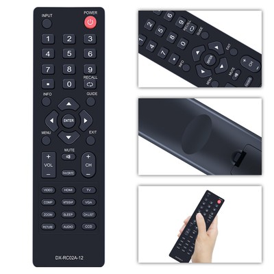 Neue DX-RC02A-12 Fernbedienung für Dynex TV DX-26L100A13 DX-32L100A13 DX-L19-10A