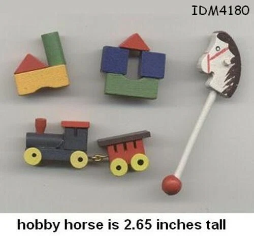 IDM Wooden Toy Set Den Room Play Dollhouse Miniatures 1:12 Scale