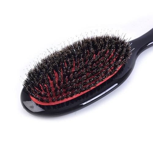 Natural Boar Bristle Oval Anti-static Paddle Comb Scalp Massage Comb Hair BS-:IL - Picture 3 of 5