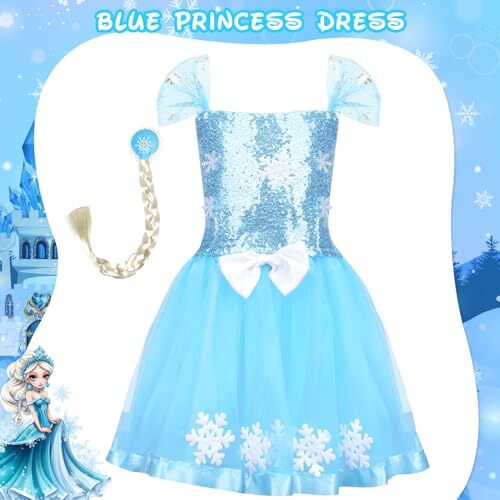 Prinzessin Anziehkleidung für kleine Mädchen - Prinzessin Kleider für Mädchen Kleid - Bild 5 von 7