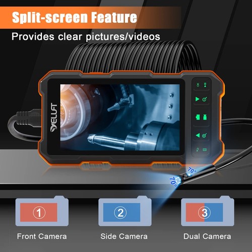 1080P Pipe Inspection Camera Endoscope Video Sewer Drain Cleaner Dual Lens IP68 - Picture 9 of 26