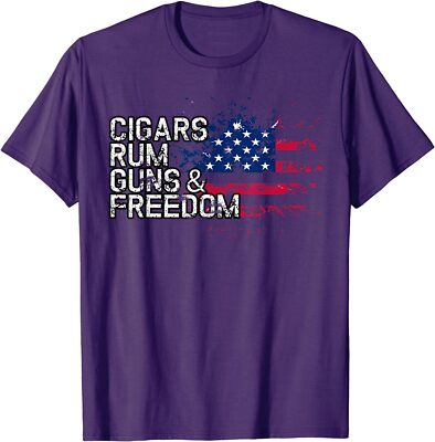 Cigars Rum Guns & Freedom Tee Rums Bar Vintage Design Unisex T-Shirt