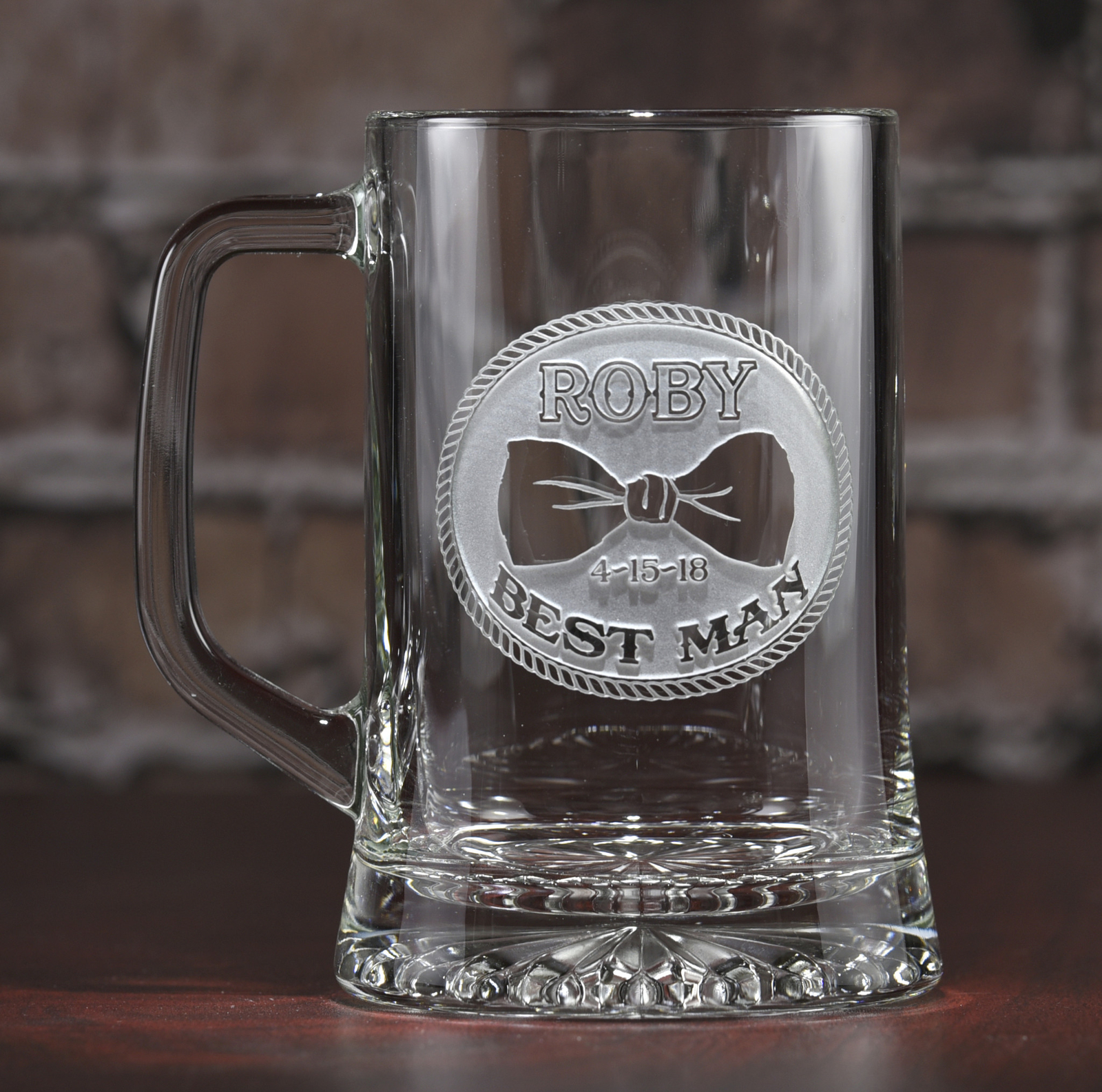 Bowtie Beer Mugs Set of 4 - Groomsmen Gift for Best Man