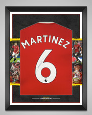 Lisandro Martinez Signed & Framed Manchester United F.C. Jersey AFTAL COA Lisandro Martinez Signed & Framed Manchester United F.C. Jersey AFTAL COA