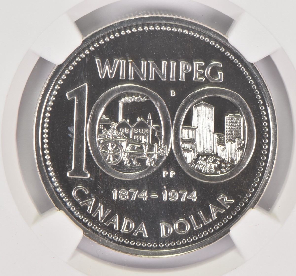 1974 Canada $1 Silver Dollar Winnipeg Centennial SP69 NGC Canada