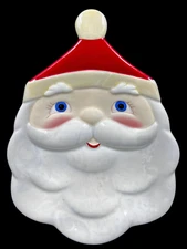 RARE Christopher Radko Santa Plate Dish JOLLY JINGLES by Shiny Brite 7"