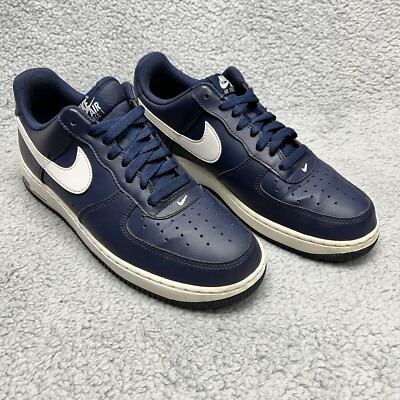 Nike Air Force Sneakers Mens Size Low Cut AF1 Midnight Navy Blue 