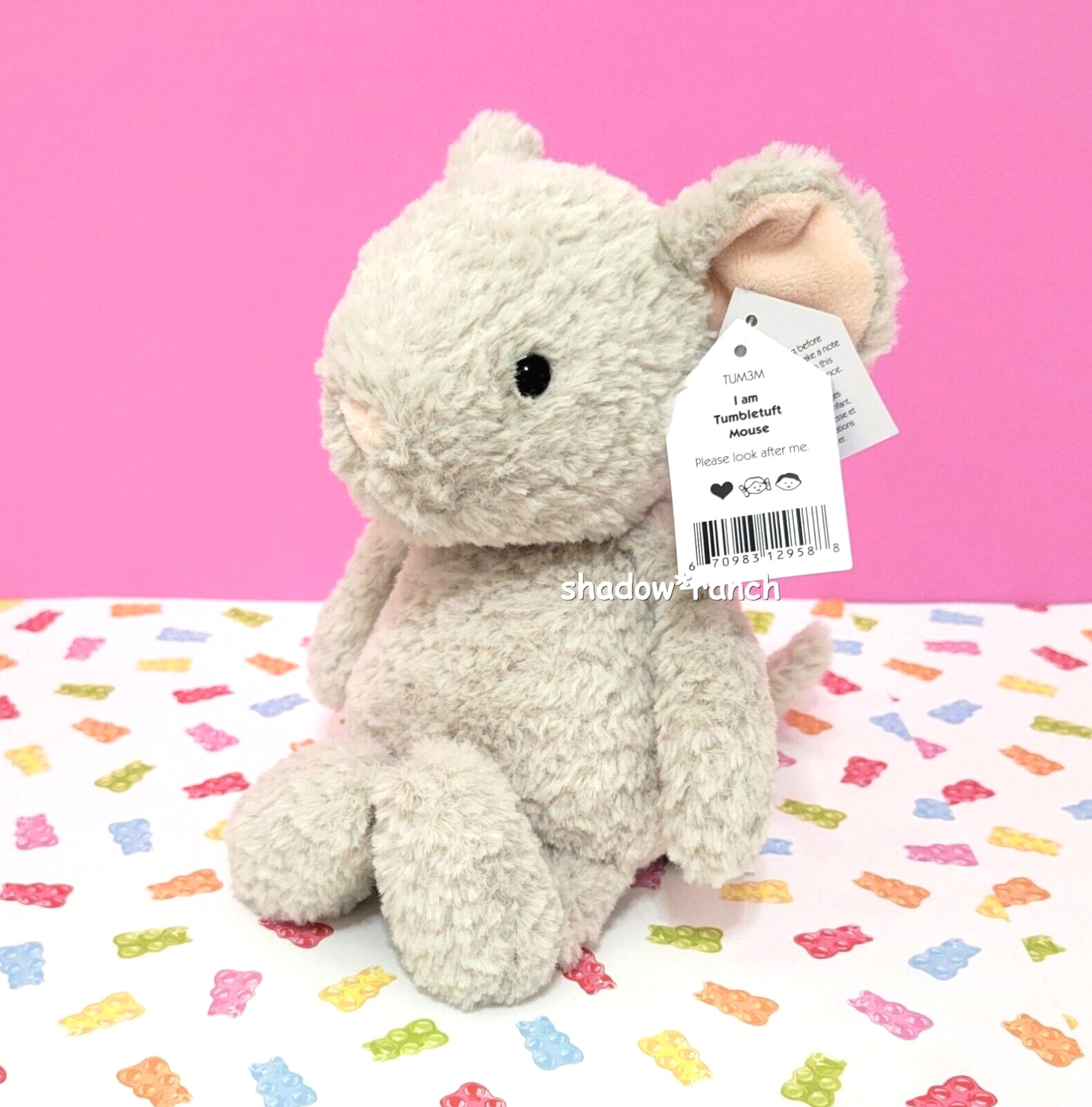 Jellycat TUMBLETUFT MOUSE Soft Plush Toy CUTE Sweet Cuddly Stuffed