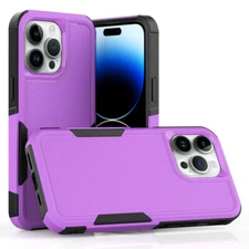 For iPhone 17 16 15 14 13 12 Pro Max Shockproof Case Defender Cover Matte Bumper