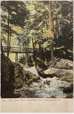 Philadelphia Pennsylvania Postcard Fairmount Park The Devils Pond American Pearl