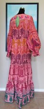 FarmRio Ainika Macaws Cotton Maxi Dress Sz L NWT