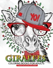 Giraffe Coloring Books For Adults: Relaxing Coloring Book For Grownups