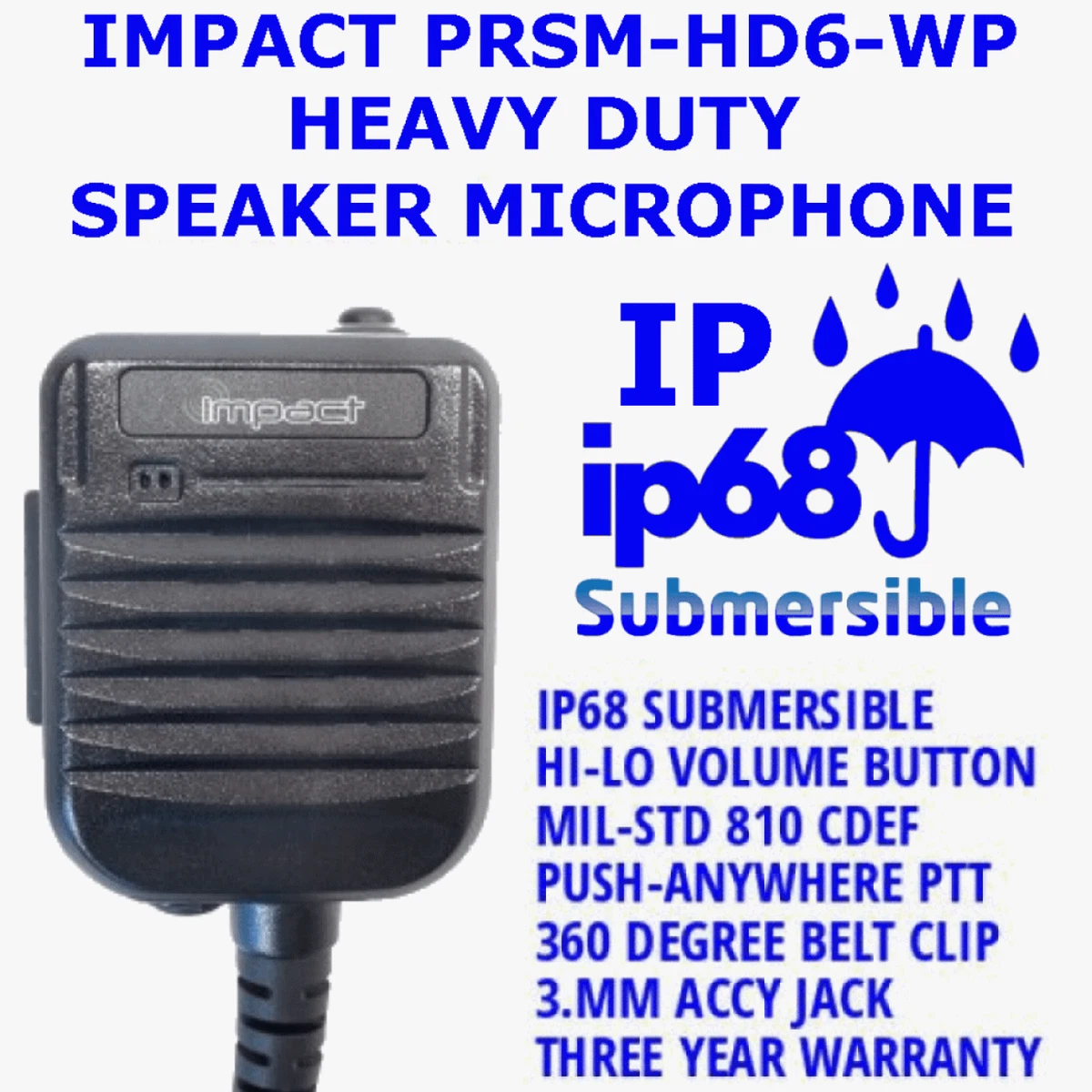 Impact hotsell speaker mic
