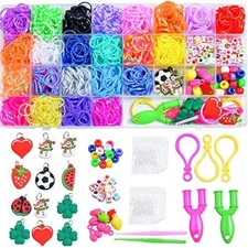 Loom Rubber Bands, Bracelet Making Kit, Colored Rubber Bands Kit, Loom Set