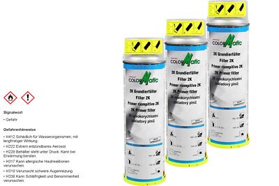 3x Color Matic 2K Hi-Speed Grundierfüller Füller Grundierung 500ml