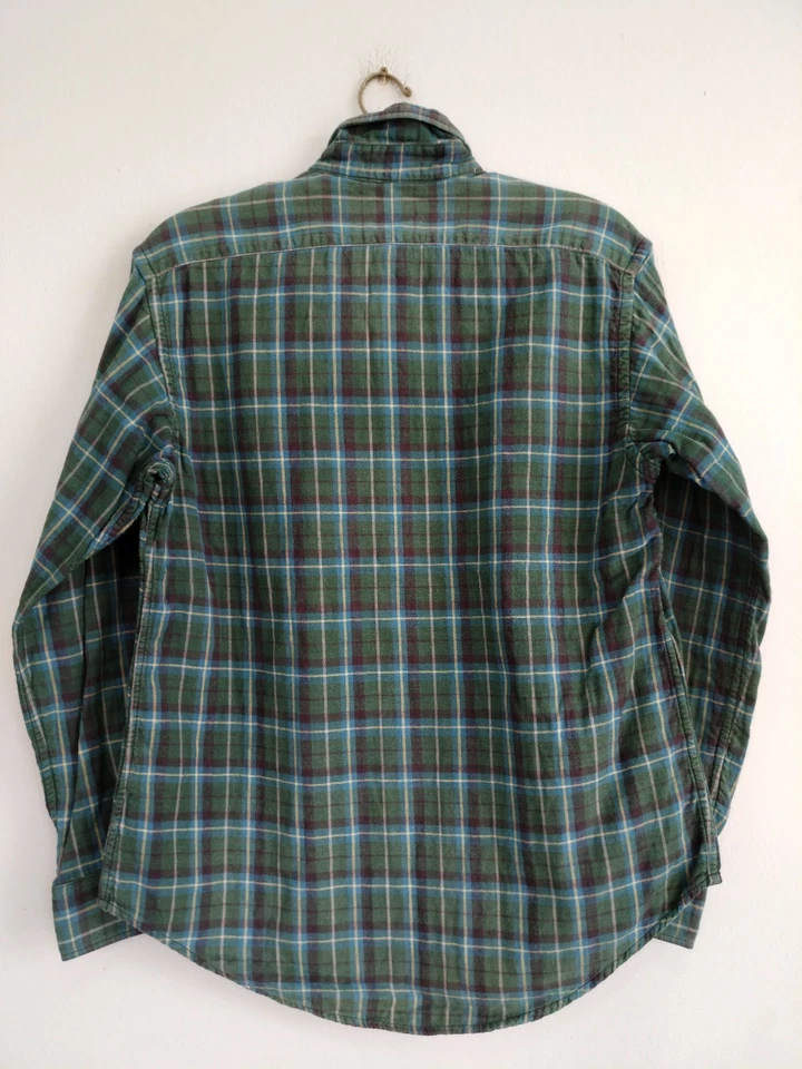 45RPM 四十五 RPM 工作室 R NMD 90 年代绿色格子厚衬衫中号 2 码 — 第 2/4 张图片