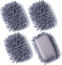 4 Pieces Microfiber Shag Whiteboard Eraser Shag Washable Dry Eraser Board Eraser