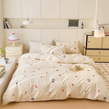 AOJIM Cute Duvet Cover Set for Kids Adults, Pure Cotton Comforter Cover Set w...