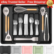 Premium Expandable Silverware Organizer Cutlery Flatware Kitchen Drawer Utensil