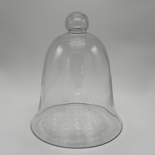 Cloche Bell Jar Clear Glass Dome Top Knob Handle