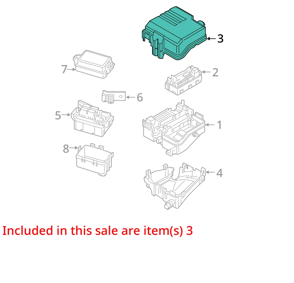 Hyundai Santa Fe 2019-2020 2,4 L bahía de motor fusibles caja real 91200-S2500 OEM Foto 3 de 4