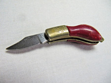 Vintage Mini Folding Red ART Pocket Knife Keychain 2.75 in. RARE