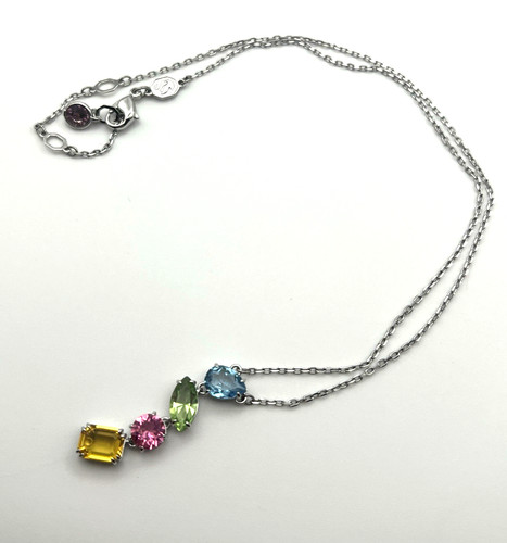 Swarovski Gema Y Crystal Pendant and Swarovski Travel Pouch