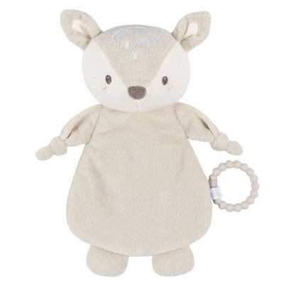 Just Born Baby Lovey Rattle Teether Toy Neutral Deer