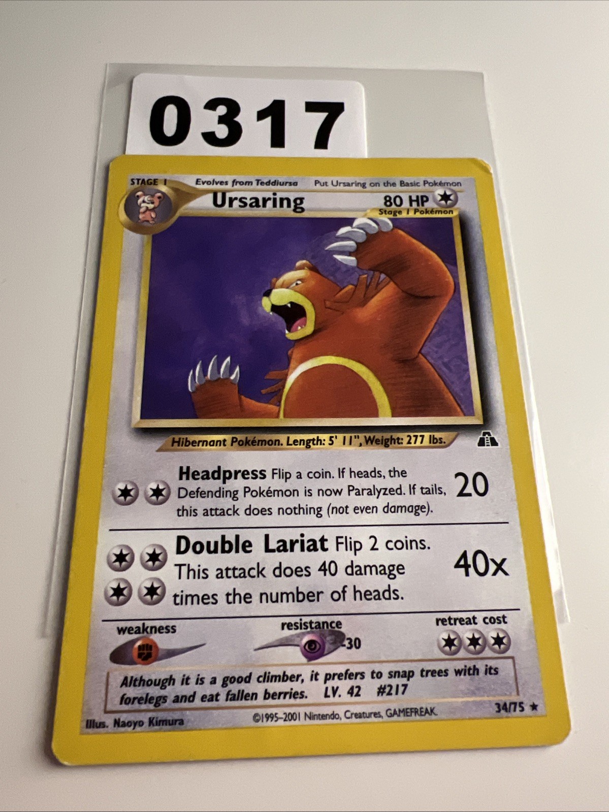POKEMON CARD URSARING 34/75 NEO DISCOVERY